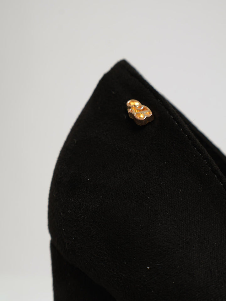 Criss 6 Suede Block Heel - Black