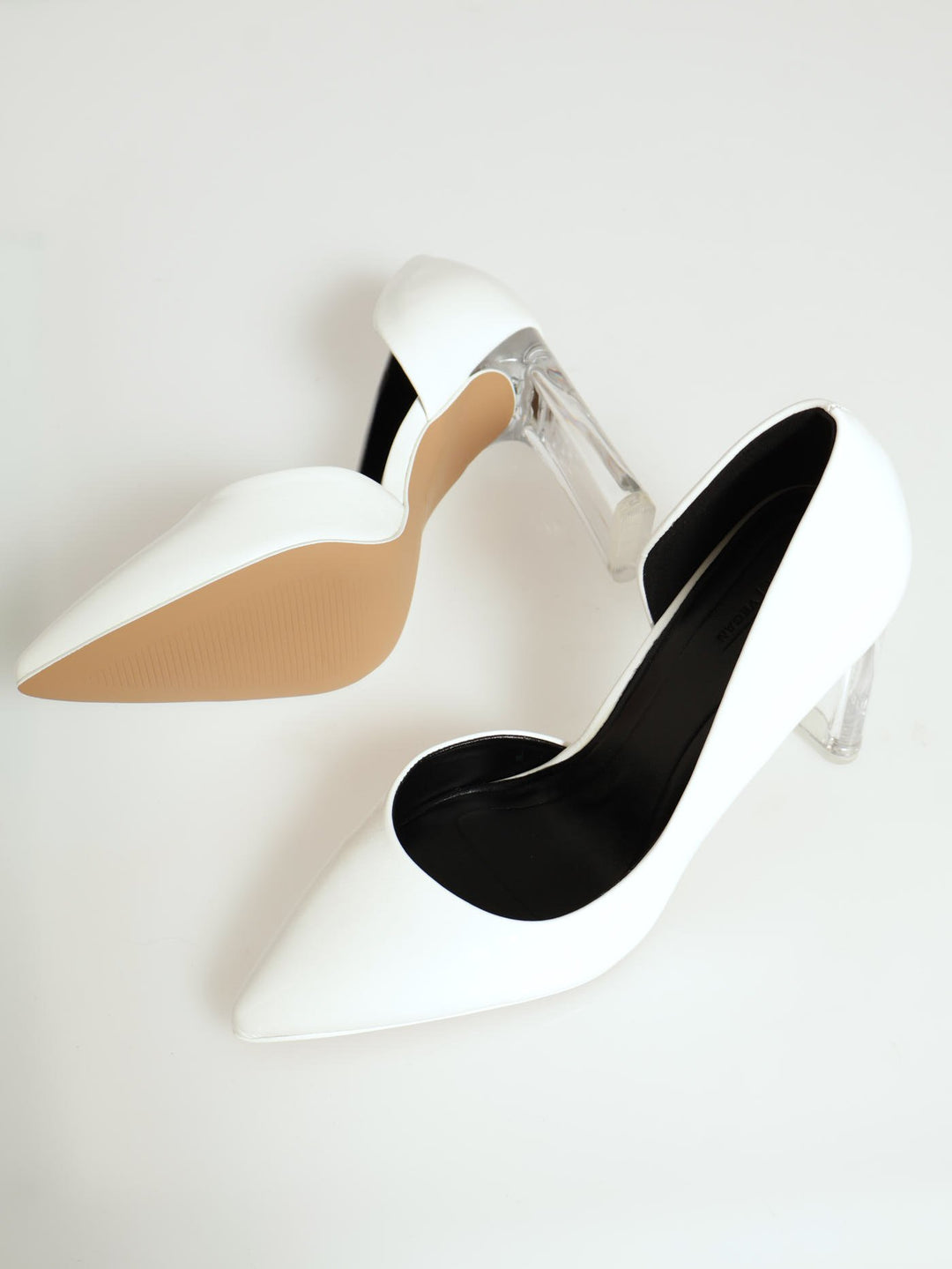 Kimberli Open Waist Court Heel - White