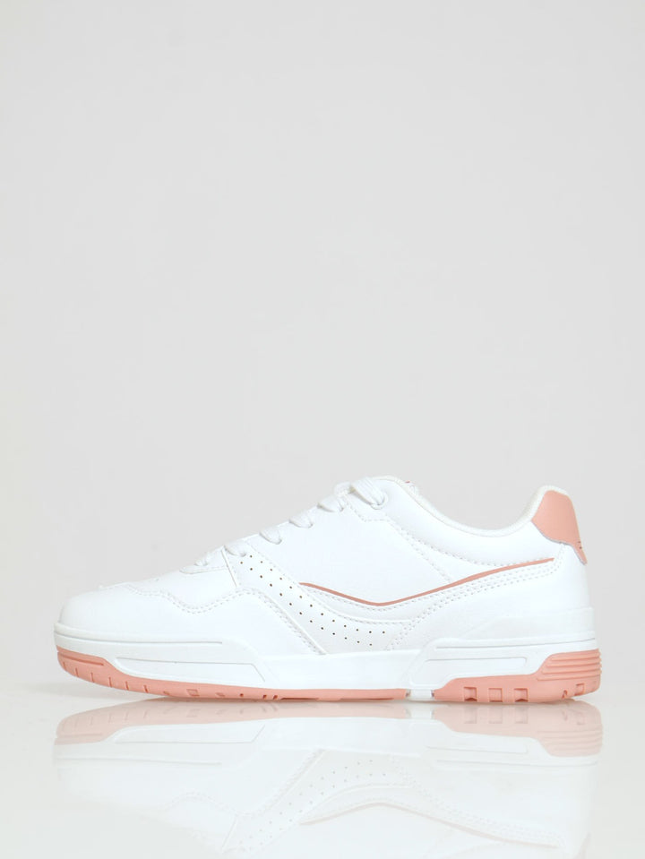 Jenson Lace Up Sneaker - White/Pink