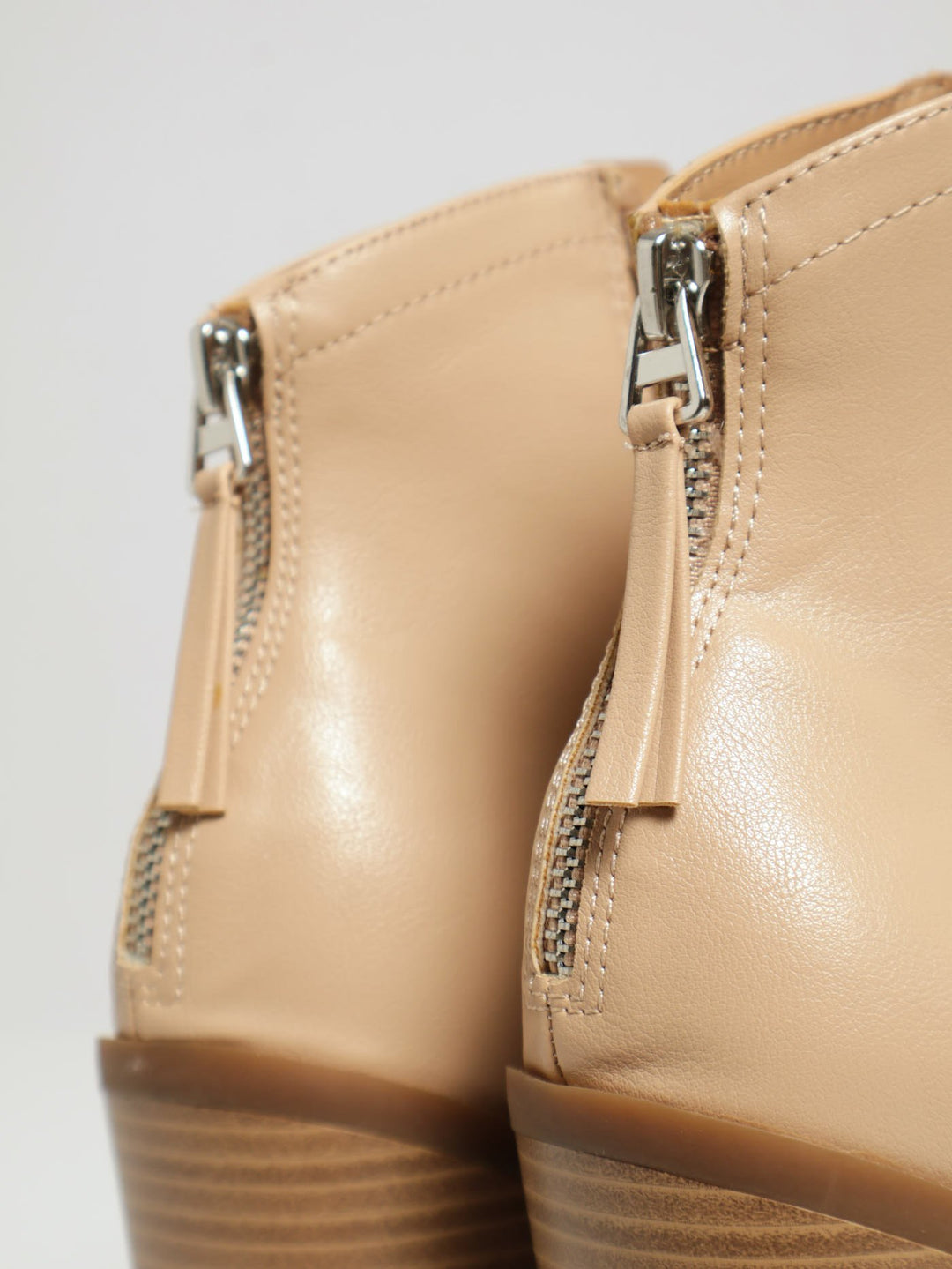 Austyn Block Heel Ankle Boot - Beige