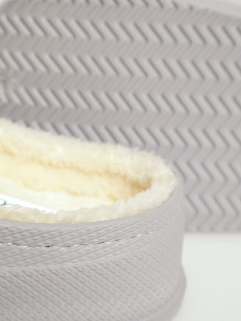 Lined Closed Toe Eva Clog - Grey