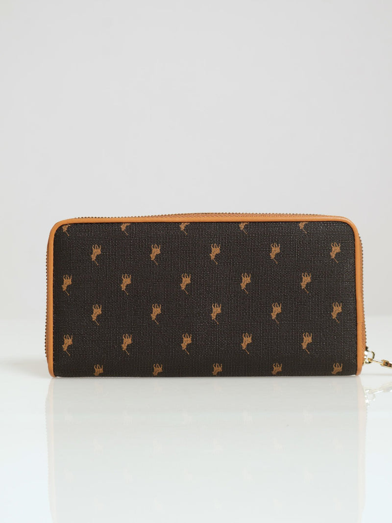 New Iconic Zip Around Purse - Brown