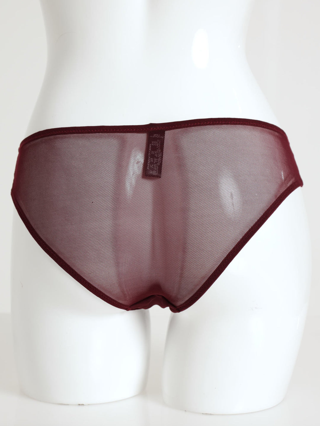 Single Embroidered Panty - Burgundy