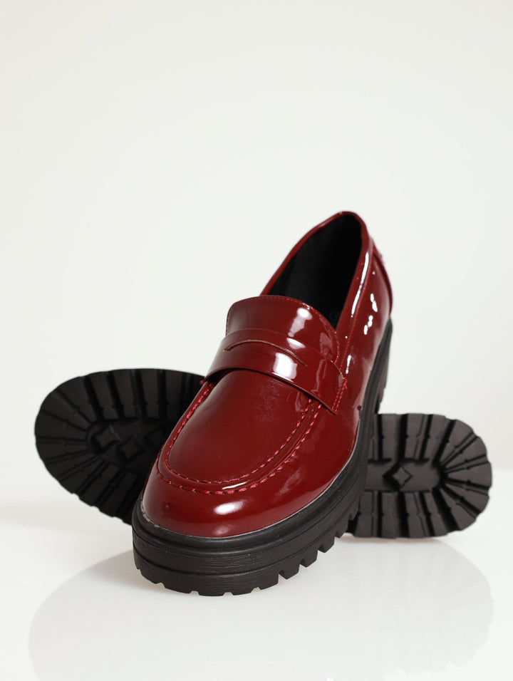 Chunky Moc Loafer - Burgundy