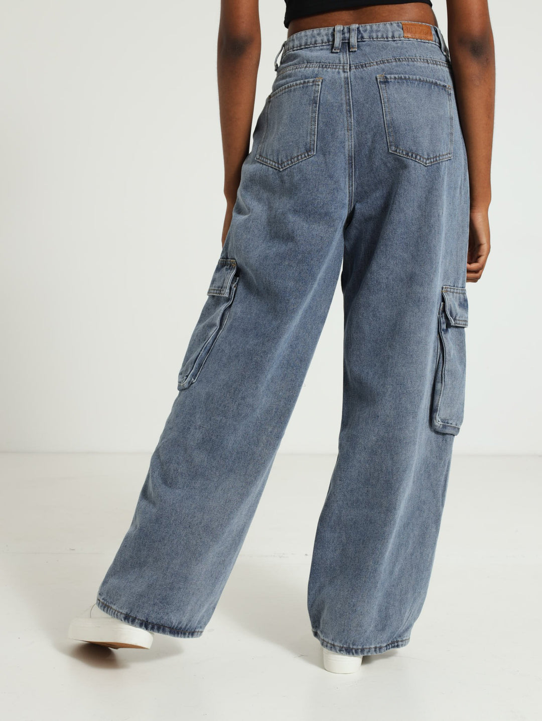 Bellow Pocket Cargo Jean - Stonewash