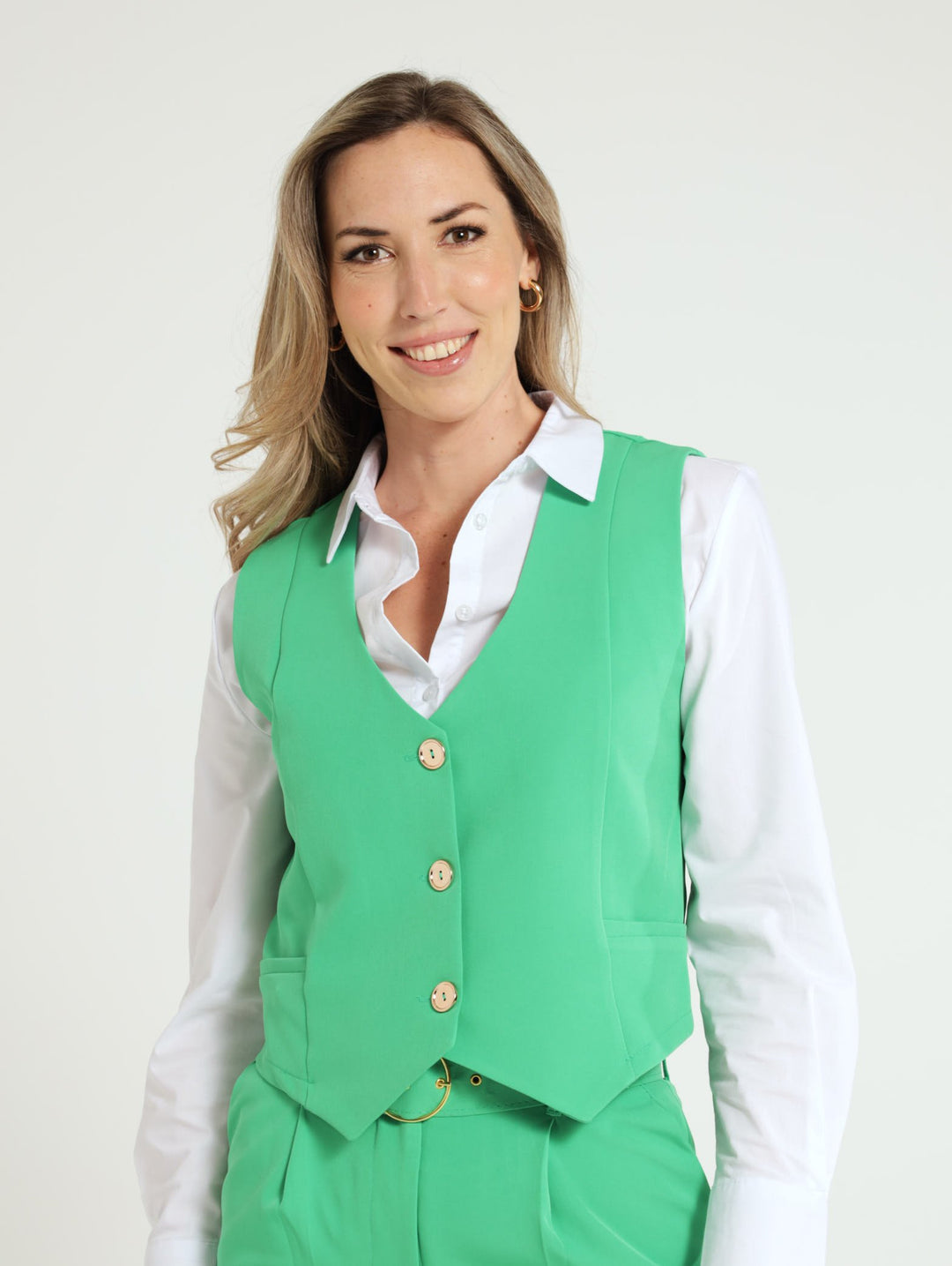 Panelled Waistcoat - Green