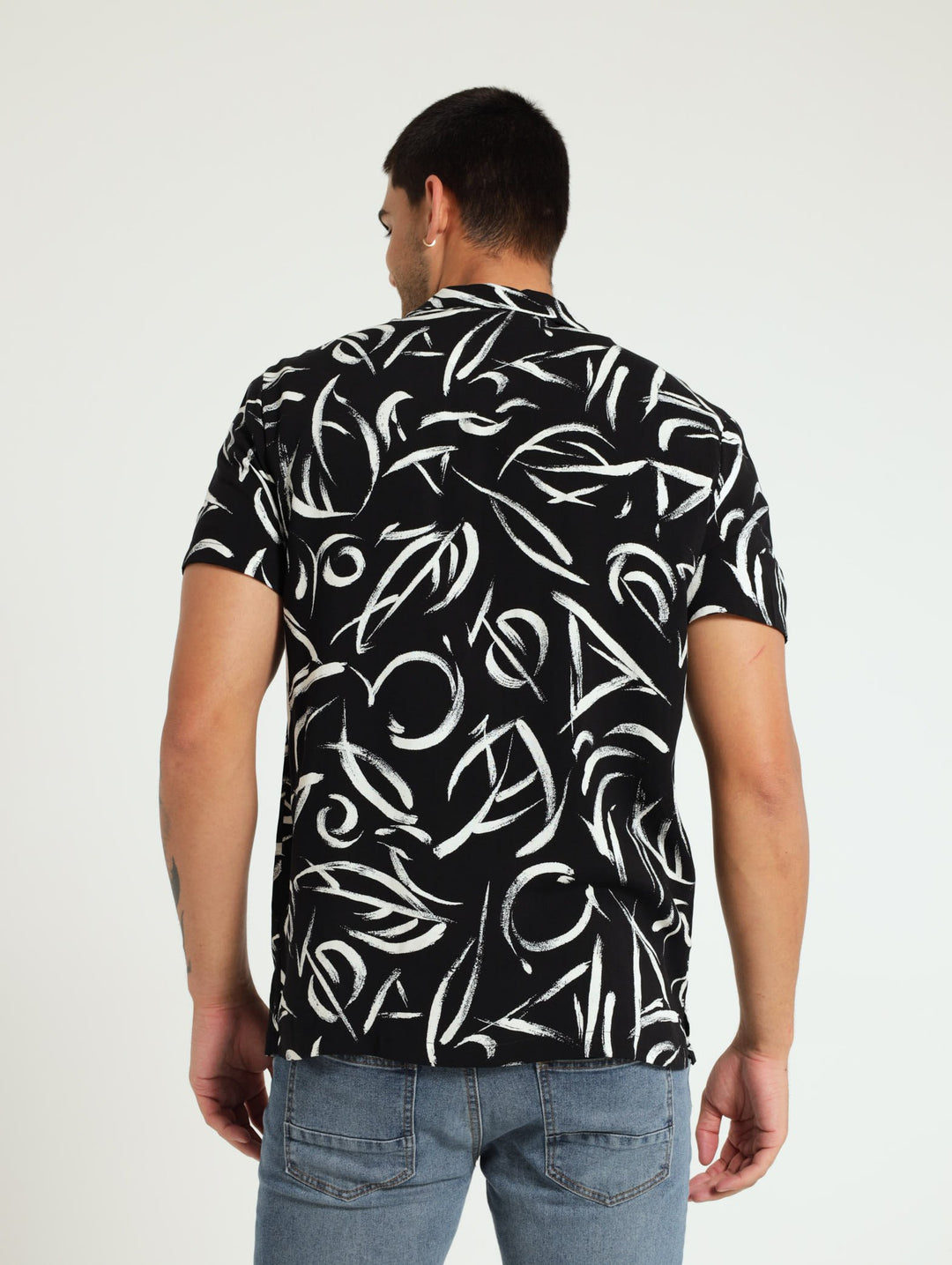 Geo Pattern Shirt - Black/White