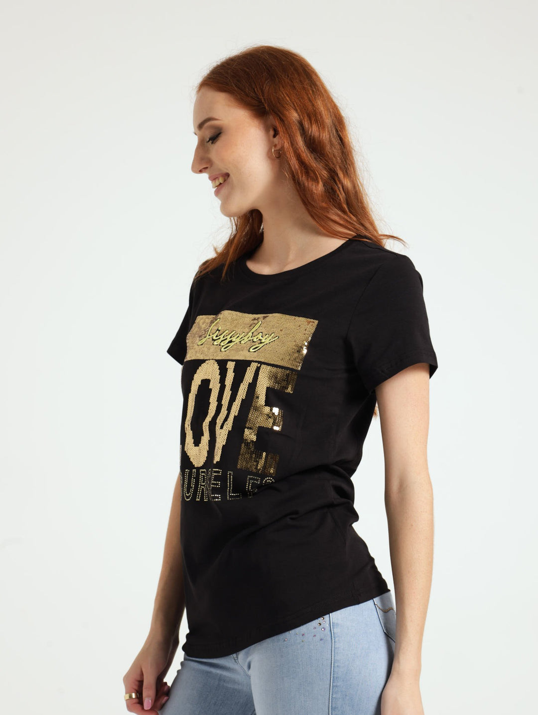 Regular Fit Multi Technique Logo Top - Black