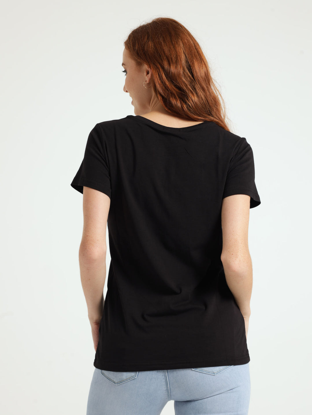 Regular Fit Multi Technique Logo Top - Black