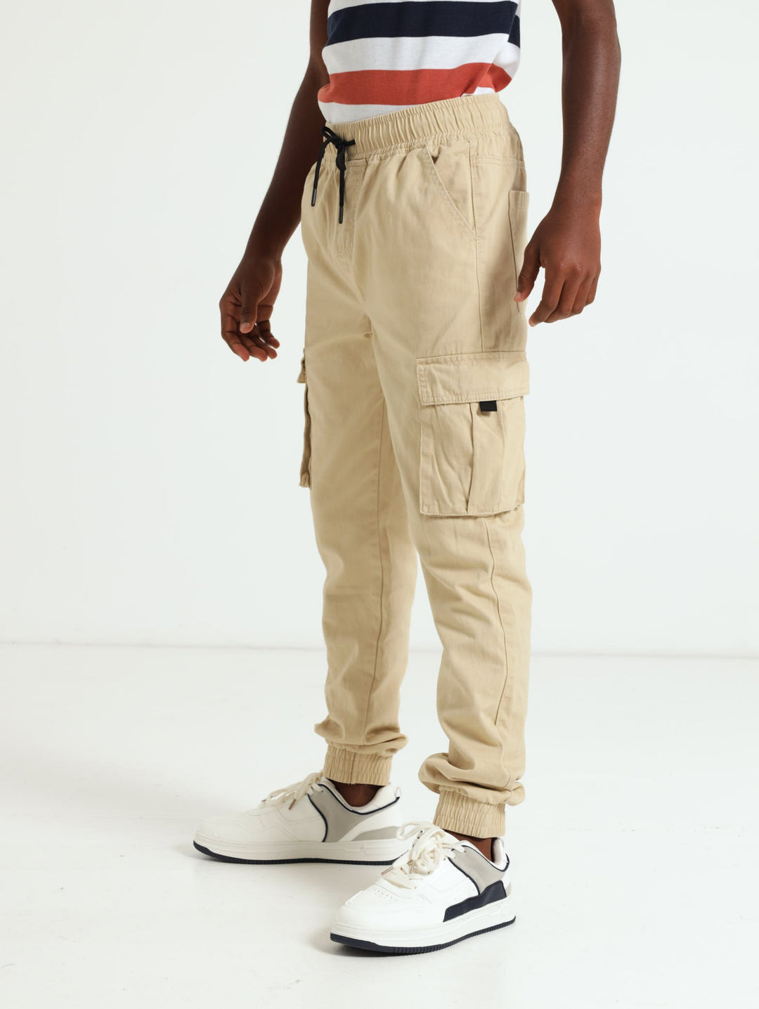 Boys Safari Cargo Pants - Stone