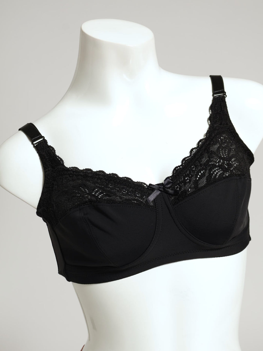2 Pack Lace Wireless Bra - Mocha/Black