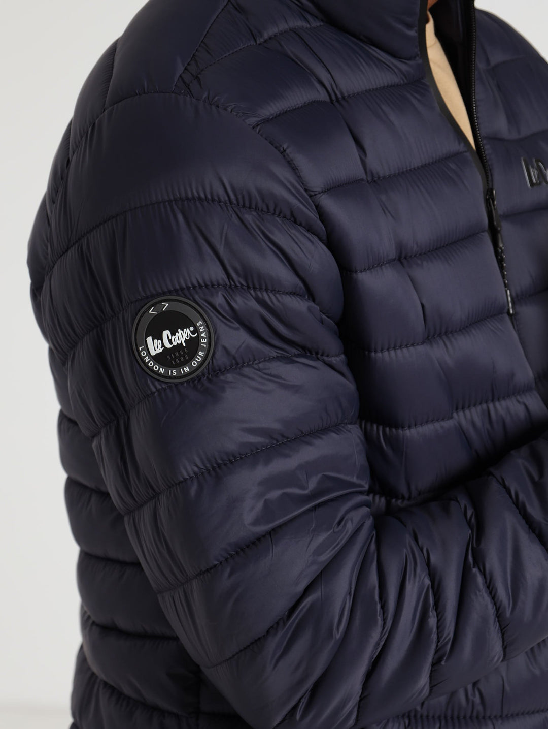 Puffer Jacket With Fluffy Inner - Navy
