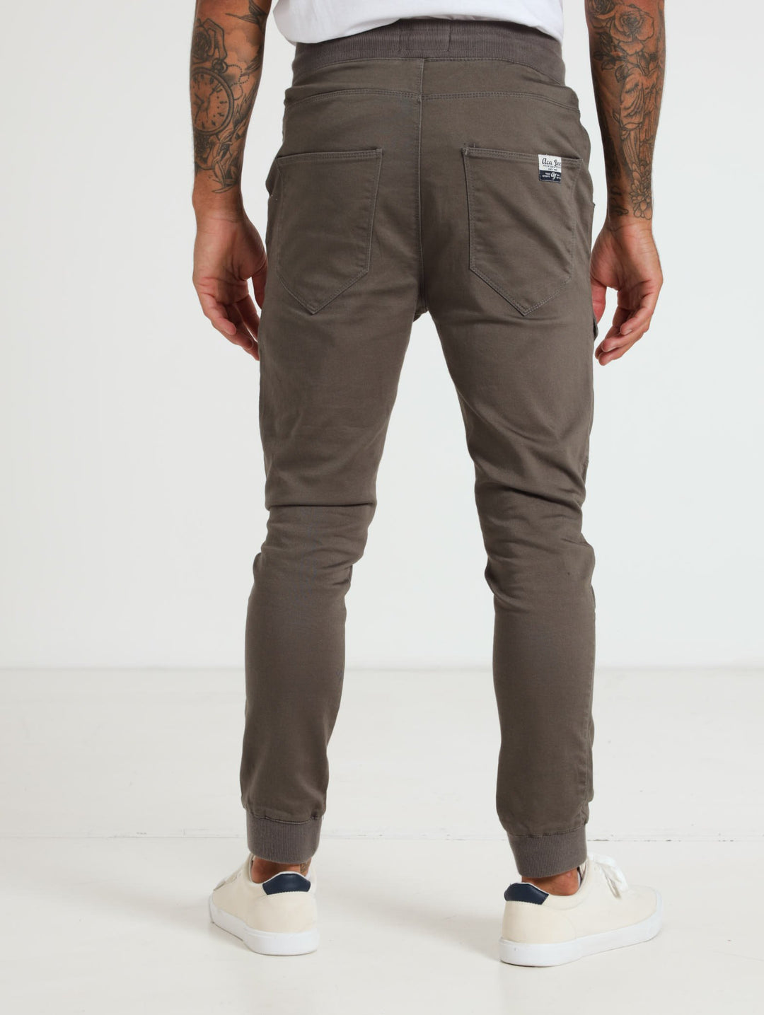 Soft Denim  Joggers - Olive