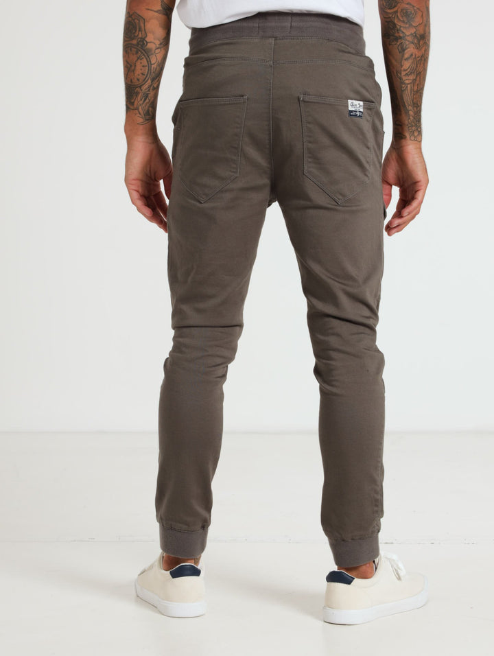 Soft Denim  Joggers - Olive