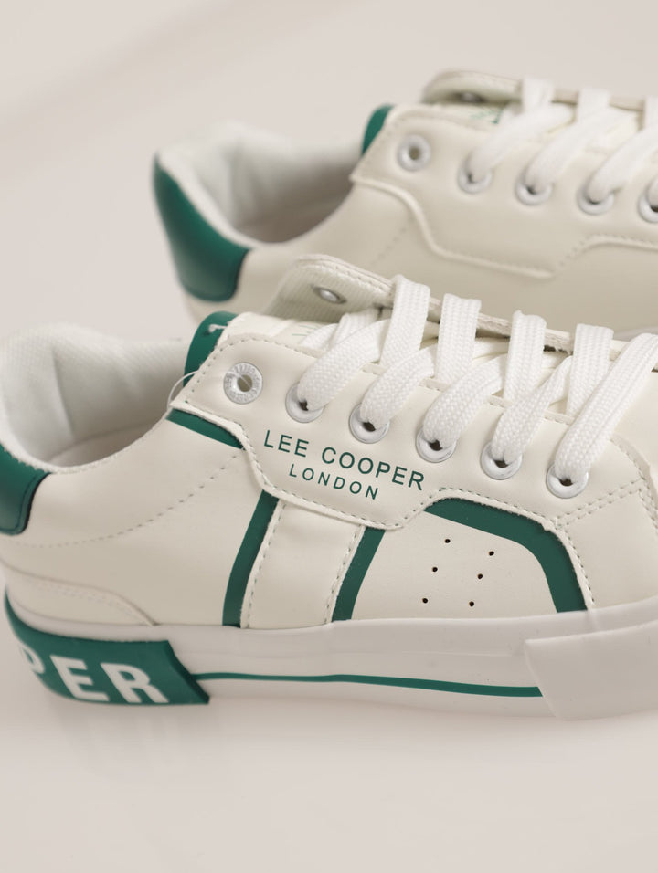 Branded Outsole Sneaker - White/Green