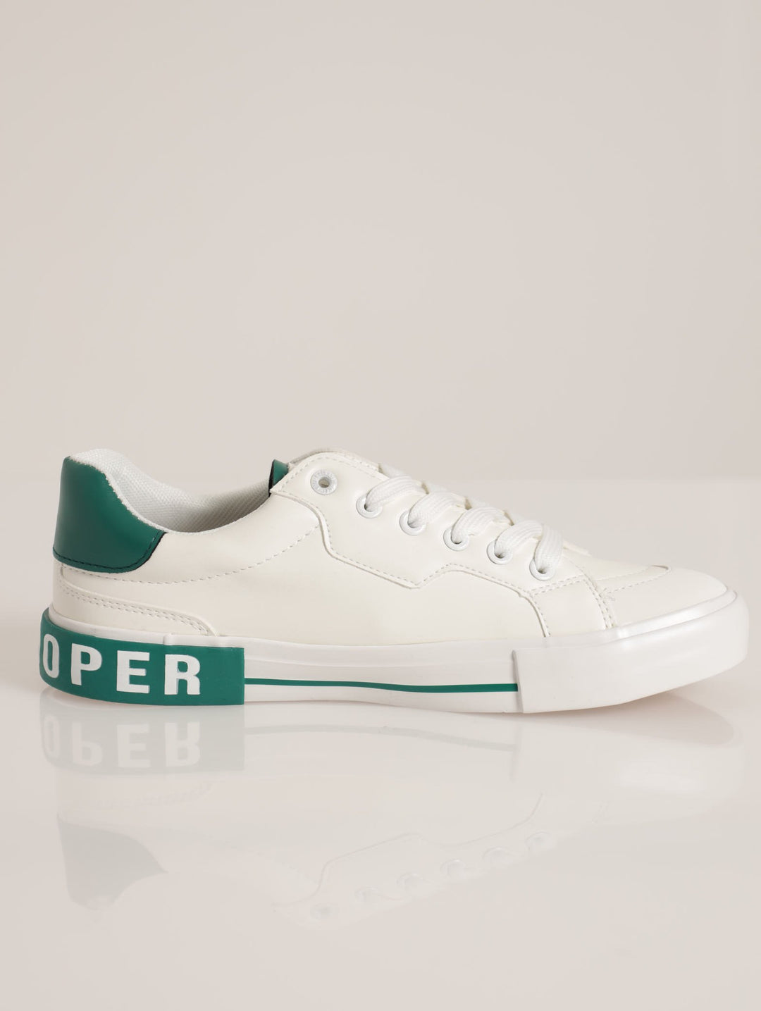 Branded Outsole Sneaker - White/Green