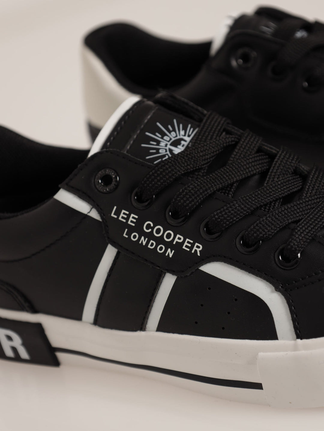Branded Outsole Sneaker - Black/White