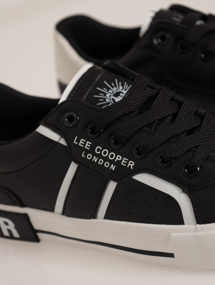 Branded Outsole Sneaker - Black/White