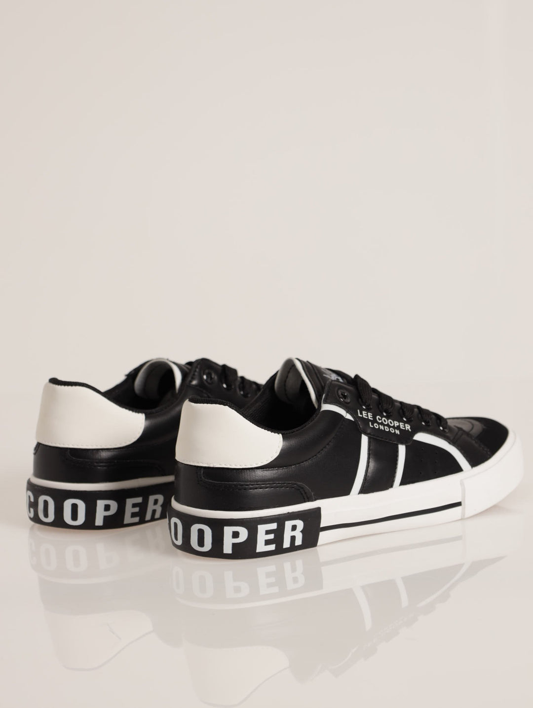 Branded Outsole Sneaker - Black/White
