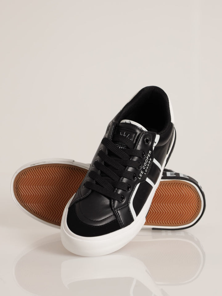 Branded Outsole Sneaker - Black/White