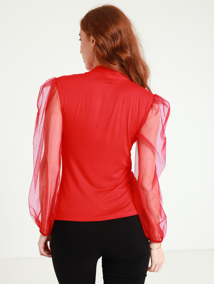 Bow Blouse - Red