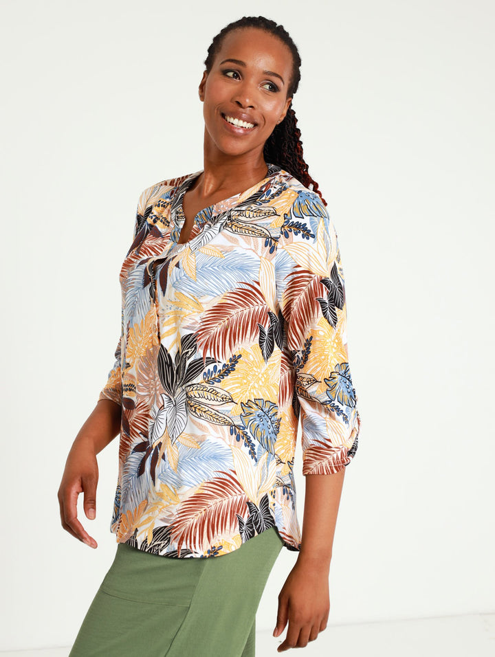 Henley Knit Top - Mustard