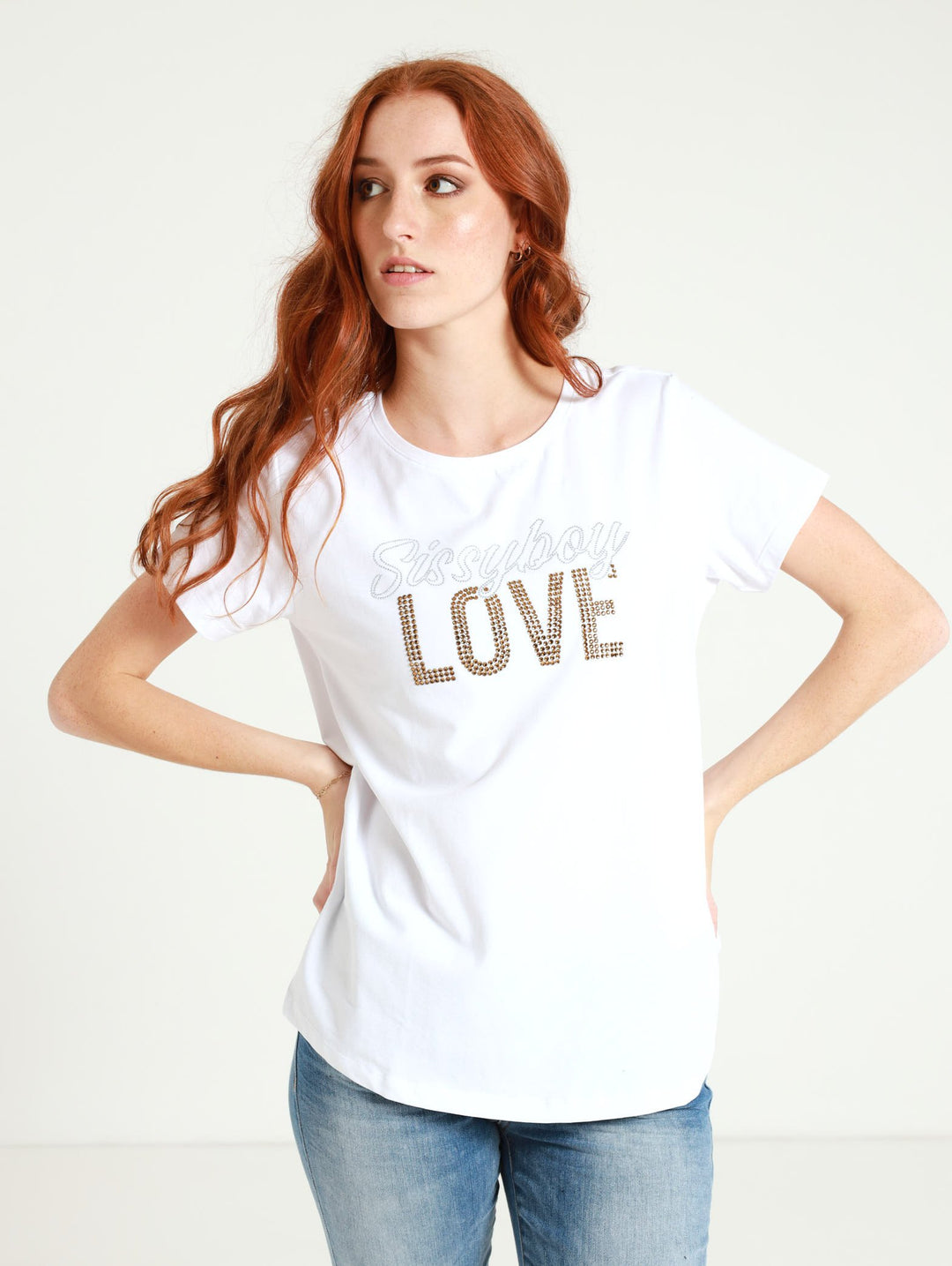 Regular Fit Top With Short Sleeves - White