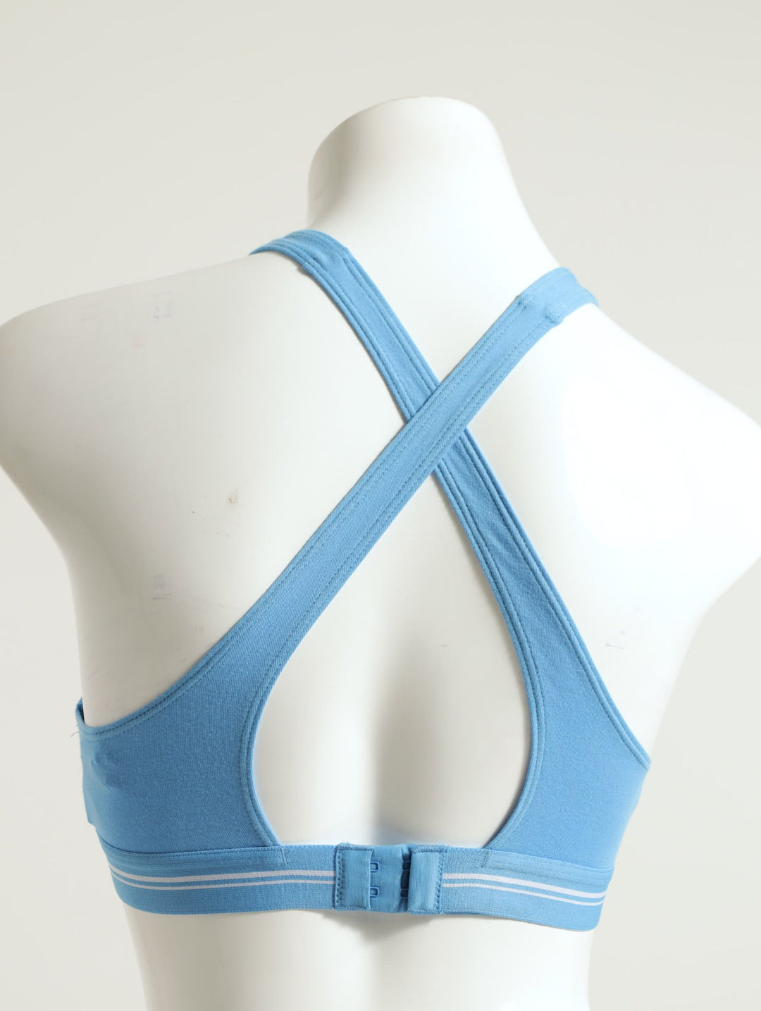 Cross-Back Padded Sports Bra - Blue
