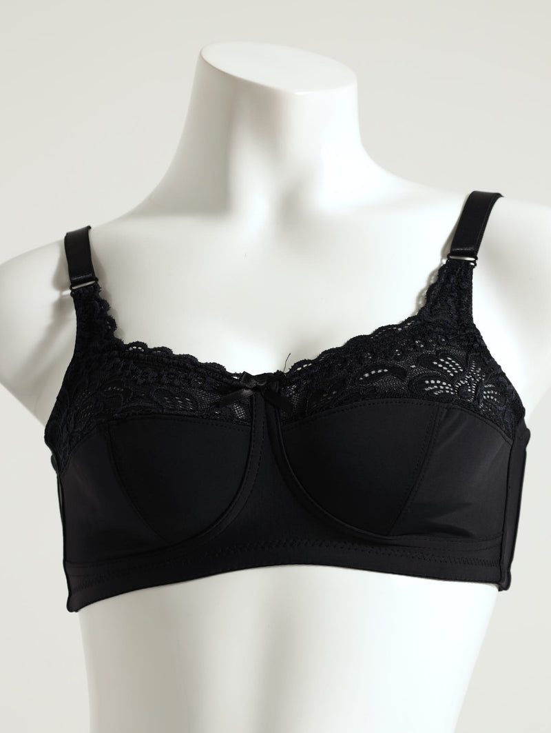 2 Pack Lace Wireless Bra - Beige/Black