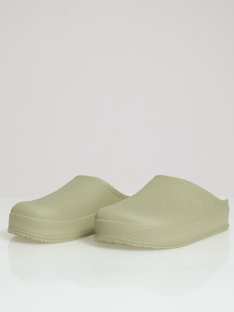 Lined Closed Toe Eva Clog - Sage