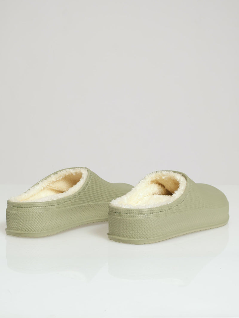 Lined Closed Toe Eva Clog - Sage