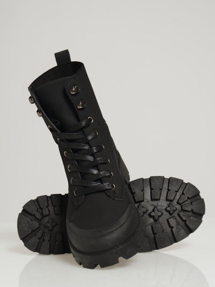 Chunky Hiking Boot - Black