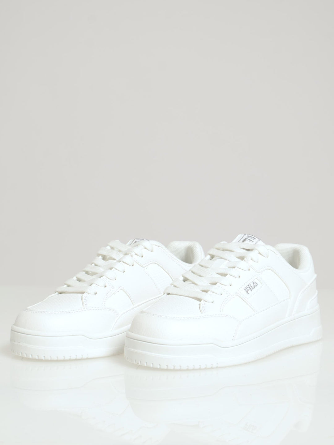Gemma Platform Panelled Sneaker - White/Grey