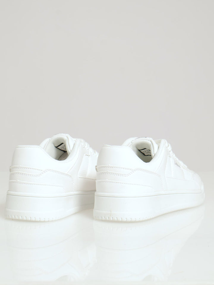 Gemma Platform Panelled Sneaker - White/Grey