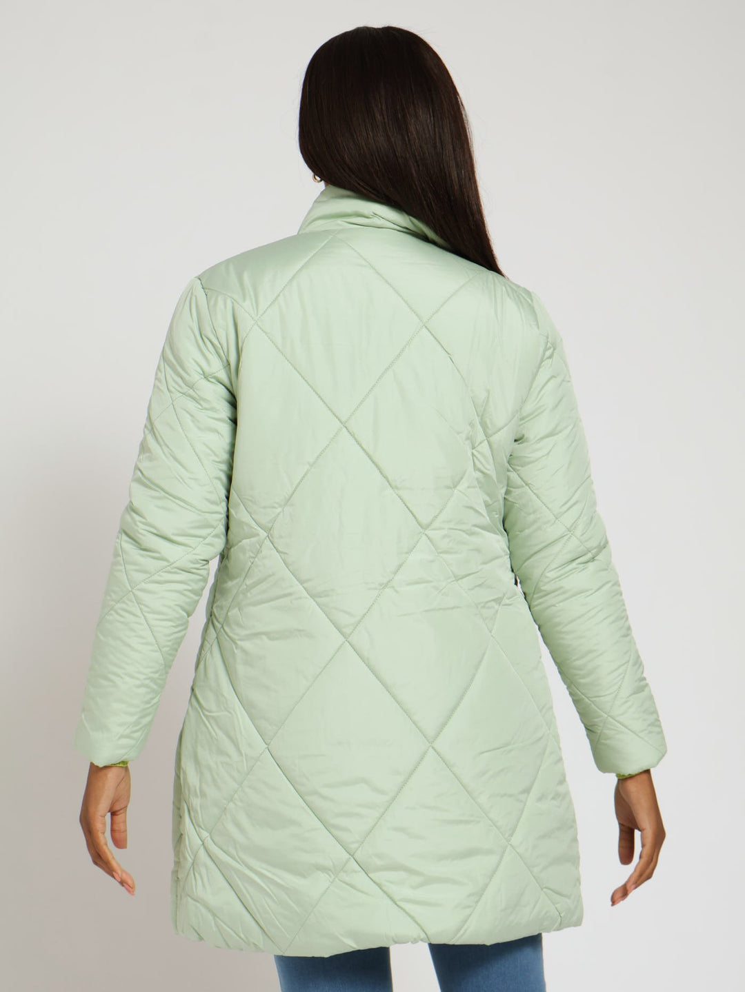 Quilted Puffer Jacket - Sage
