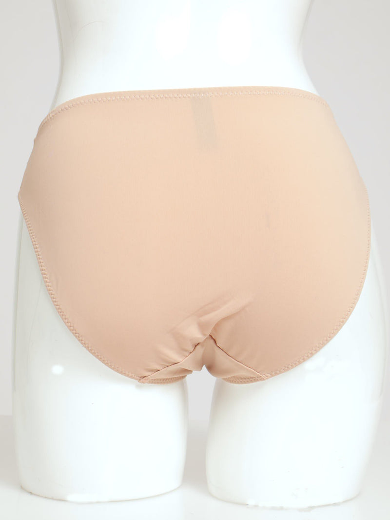 2 Pack Microfibre Lace Bikini Panty - Sage/Nude