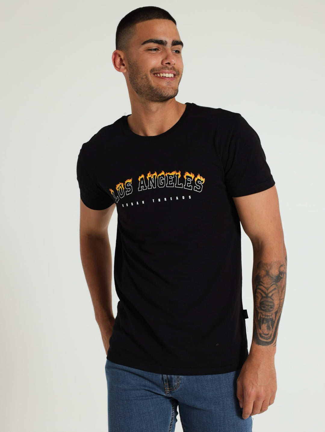 Basic Print Tee - Black