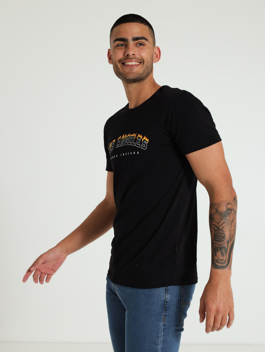 Basic Print Tee - Black