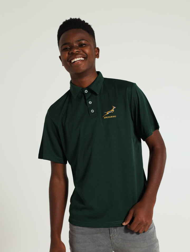 Boys Poly Golfer - Dark Green