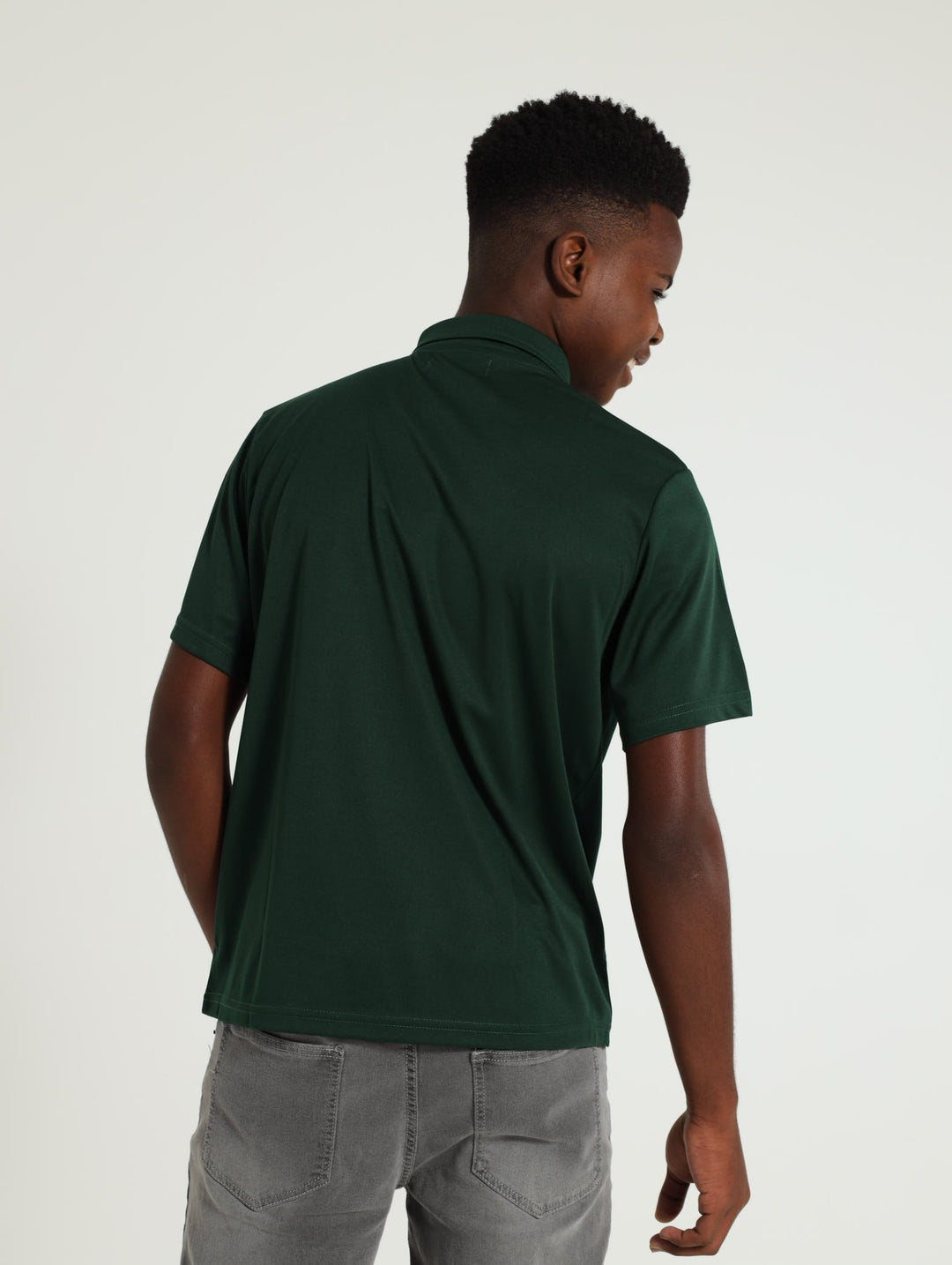Boys Poly Golfer - Dark Green