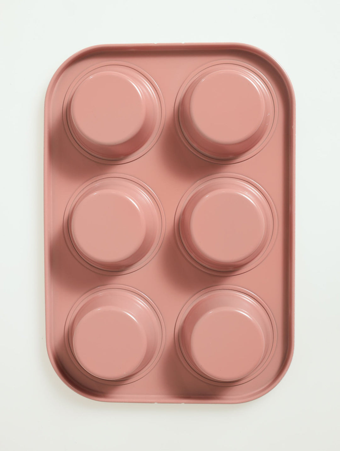 Steel Muffin Tray Coral Pink
