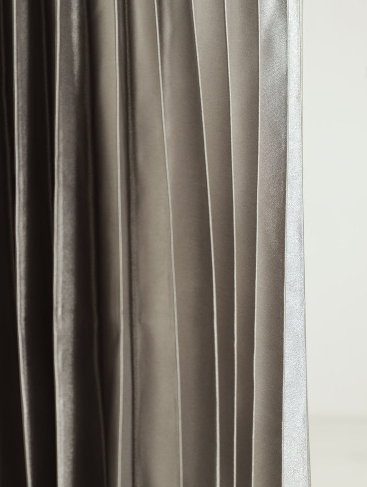 Metallic Pleated Skirt - Silver