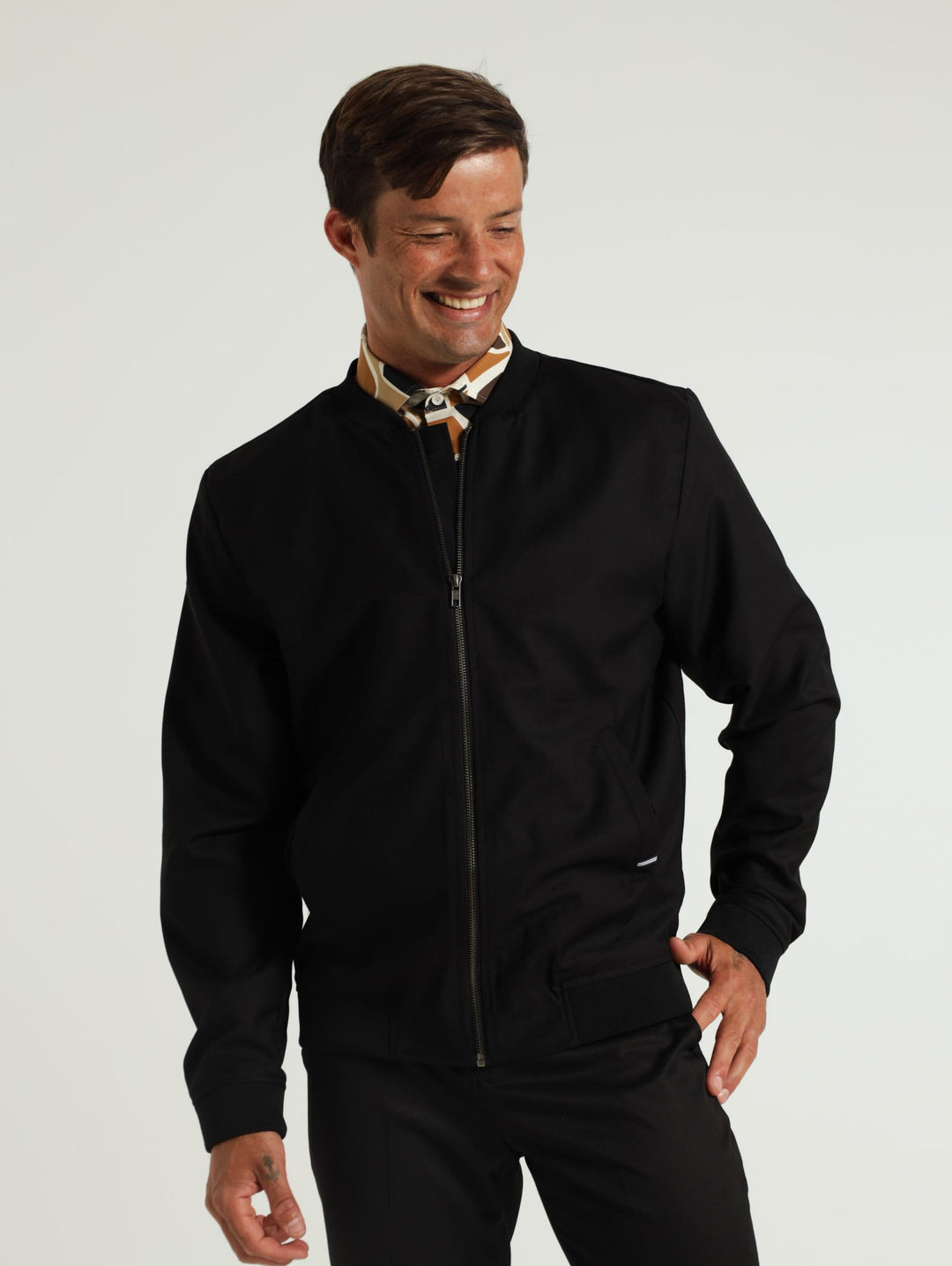 Formal Bomber Jacket - Black