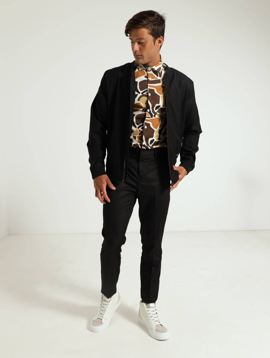 Formal Bomber Jacket - Black