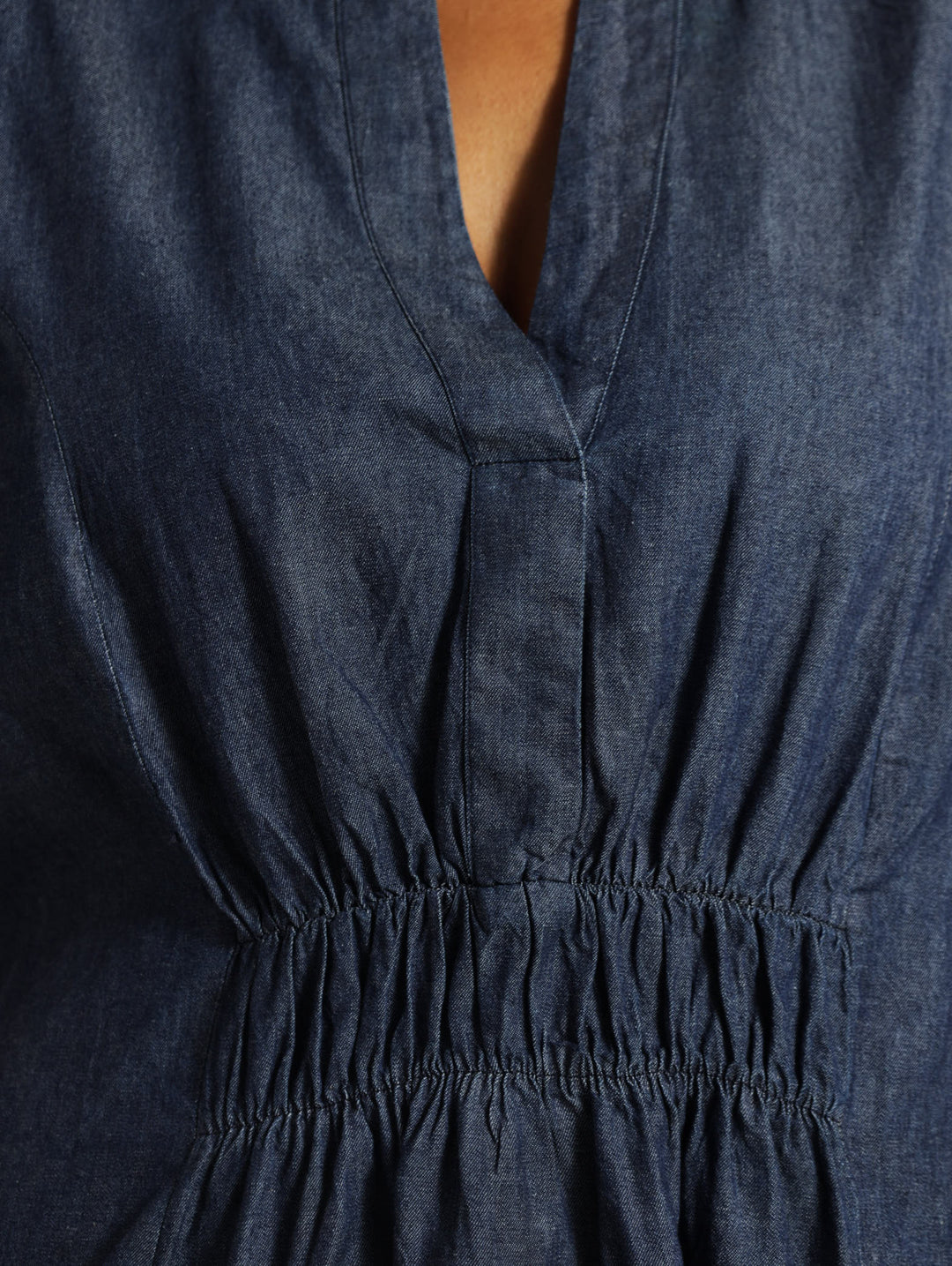 A-Line Denim Dress - Dark Wash Ink