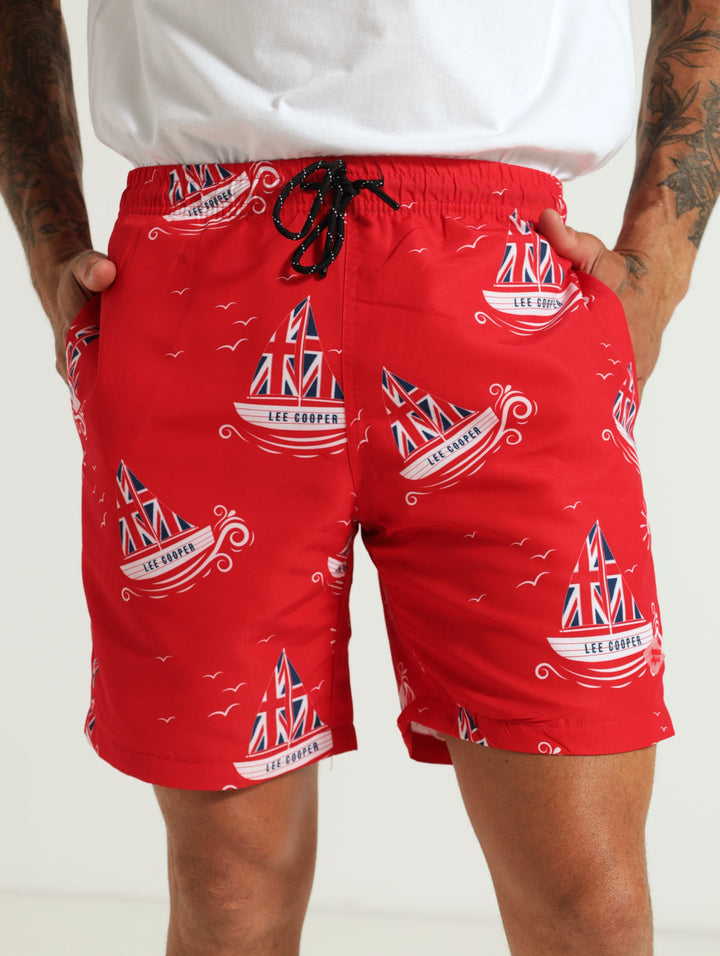 Boat Swim Shorts - Red
