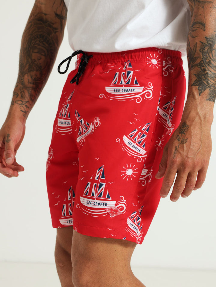 Boat Swim Shorts - Red