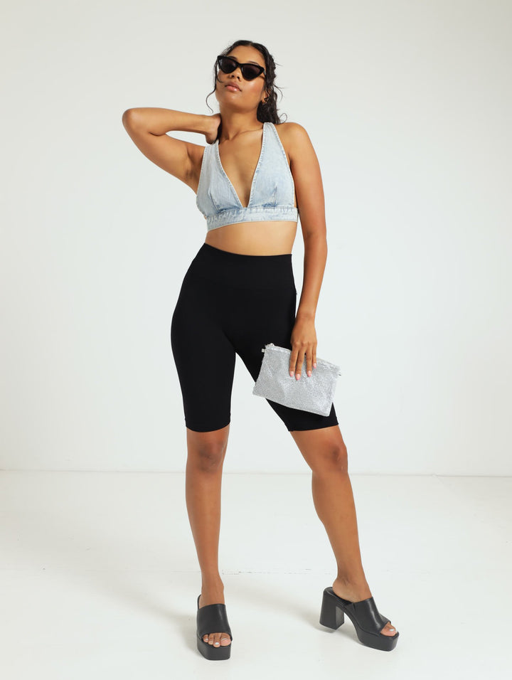 Denim Bralette - Light Blue