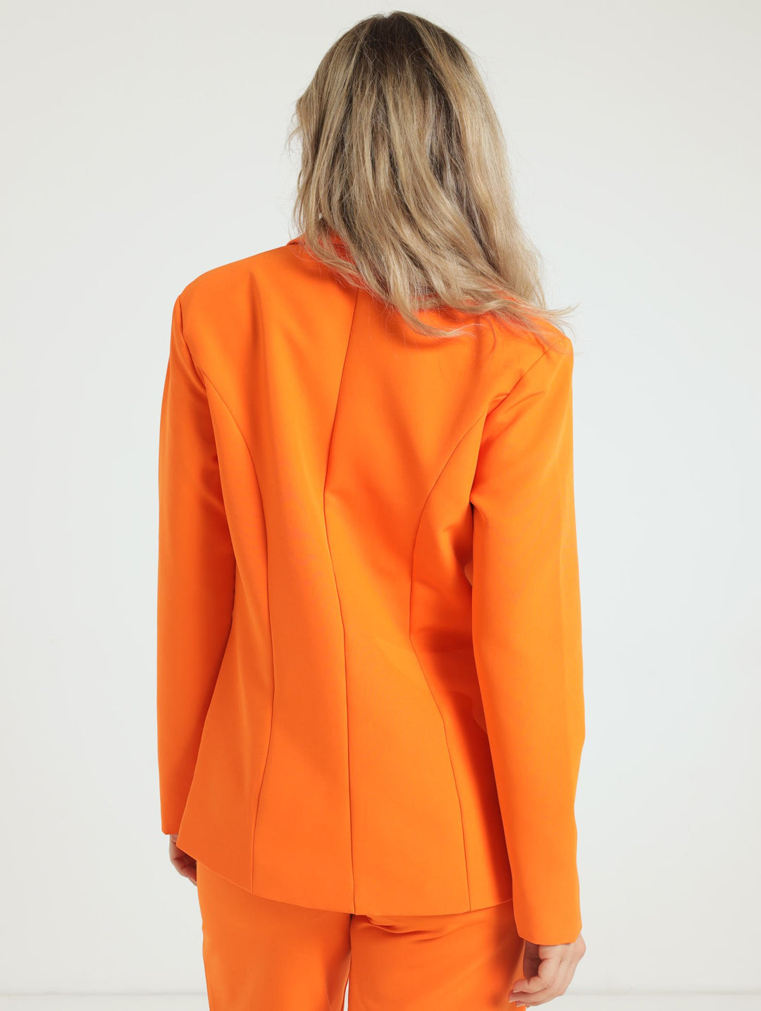 Wrap Belted Blazer - Orange