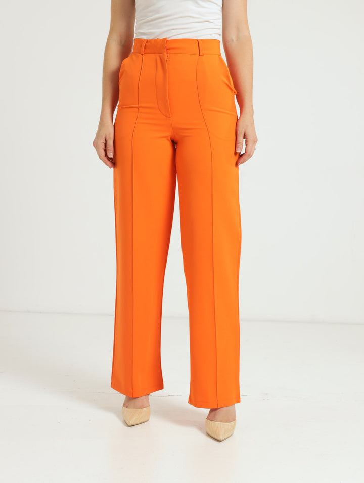 Straight Leg Pants - Orange